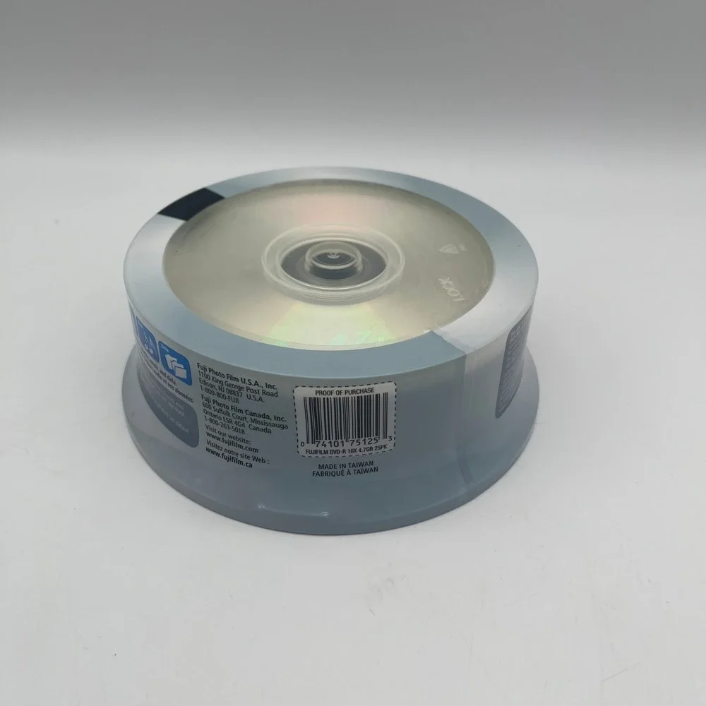 Fujifilm DVD-R 4.7GB 120 Min 16x‎ Blank Recordable Discs 25 Pack Spindle 75125